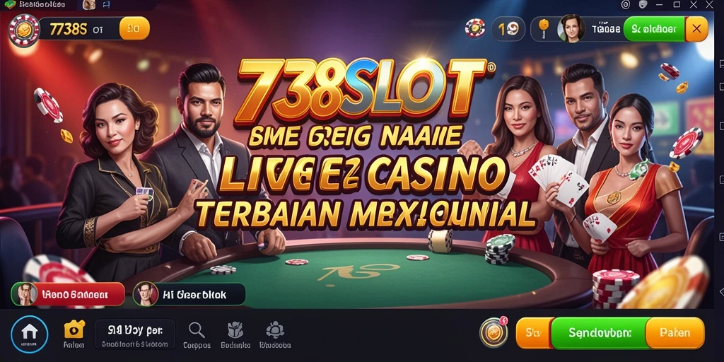 Tampilan menarik saat bermain Live Casino di 738SLOT.