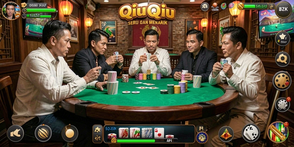 Screenshot gameplay QiuQiu penuh aksi dan strategi.