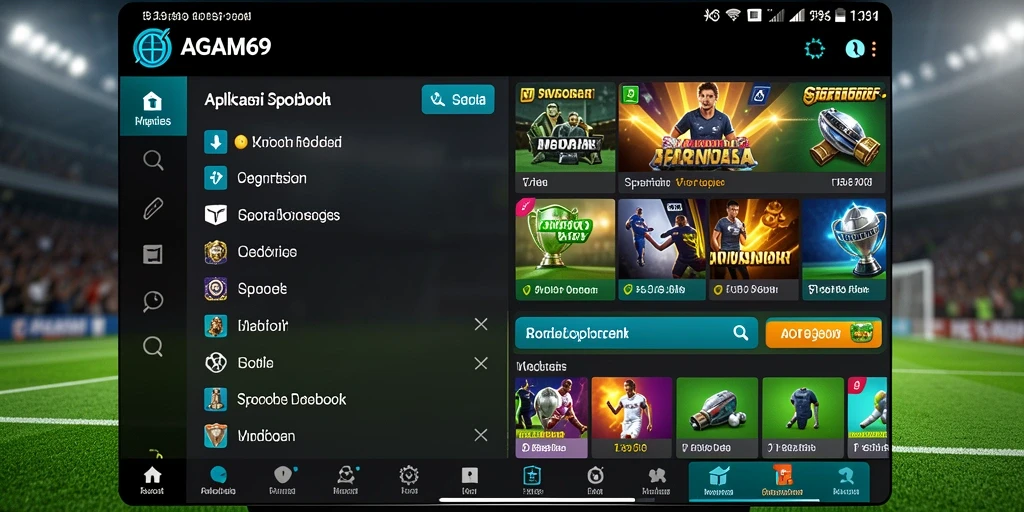 Tampilan antarmuka AGAM69 yang menarik dalam gameplay Sportsbook.