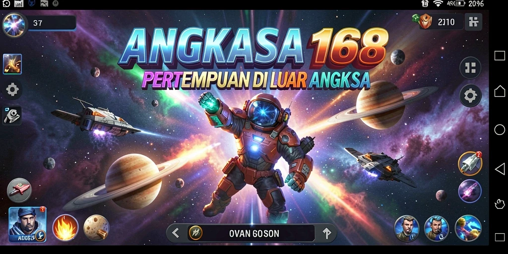 Tampilan gameplay penuh aksi di ANGKASA168.