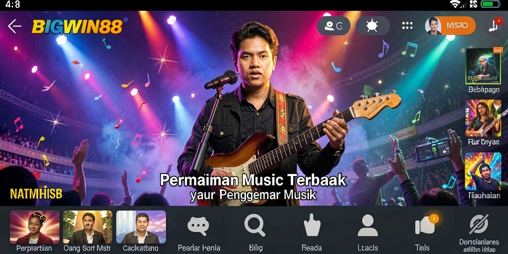 Screenshot gameplay BIGWIN88 menunjukkan keseruan bermain musik.