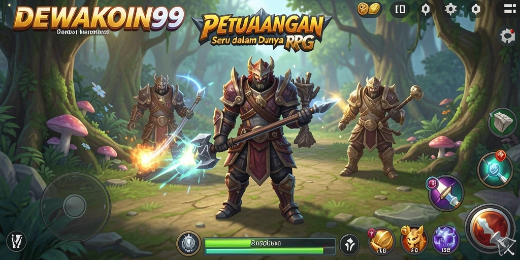 Tampilan gameplay seru dari DEWAKOIN99 yang penuh aksi RPG.