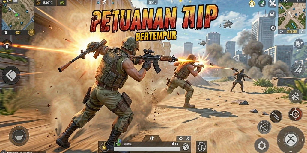 Tangkapan layar menunjukkan pertempuran intens di dalam game HARAPJP.