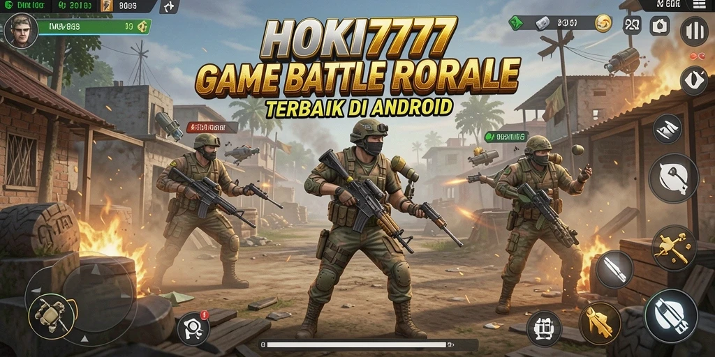 Screenshot gameplay HOKI777 menampilkan aksi seru Battle Royale.