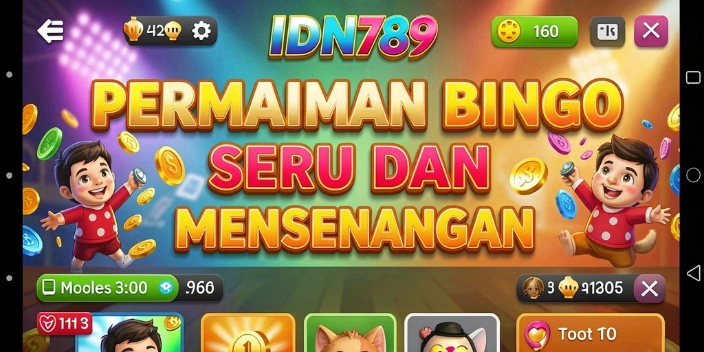 Tampilan gameplay Bingo yang seru dalam IDN789.