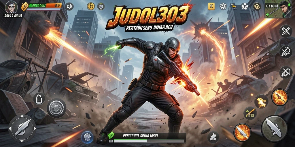 Screenshot JUDOL303 menunjukkan aksi seru pertarungan karakter.
