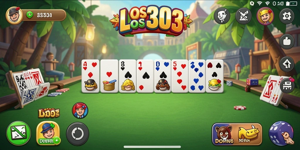 Tangkapan layar dengan gameplay Domino yang menarik.