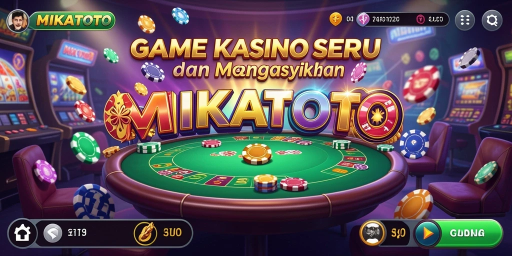 Screenshot MIKATOTO menampilkan gameplay Kasino yang seru.