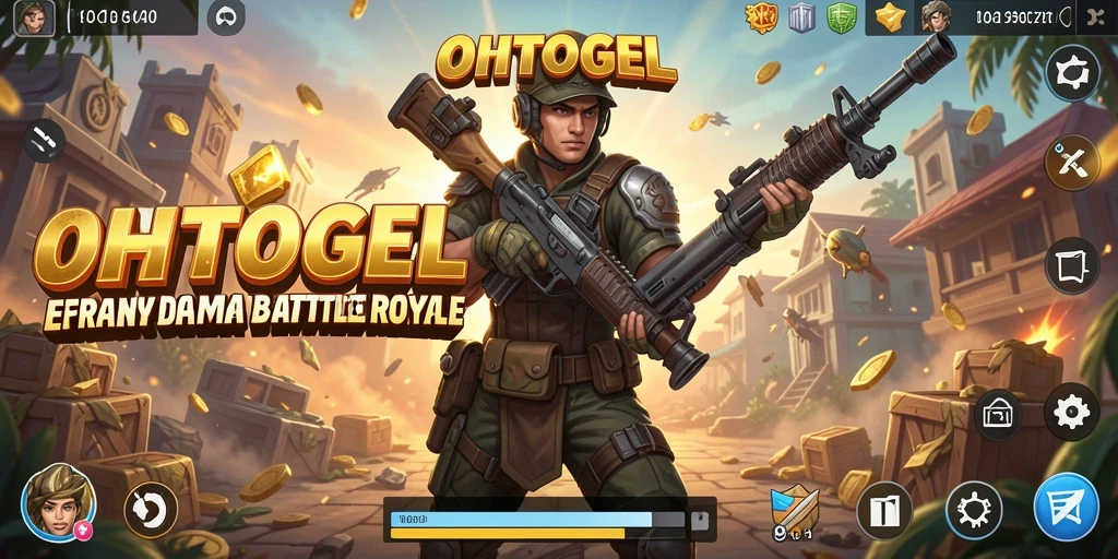 Gameplay seru OHTOGEL dalam pertempuran Battle Royale.