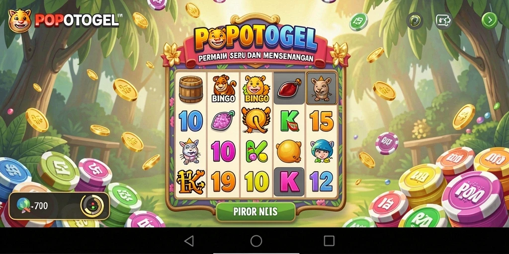 Tampilan gameplay seru dari permainan Bingo POPOTOGEL.