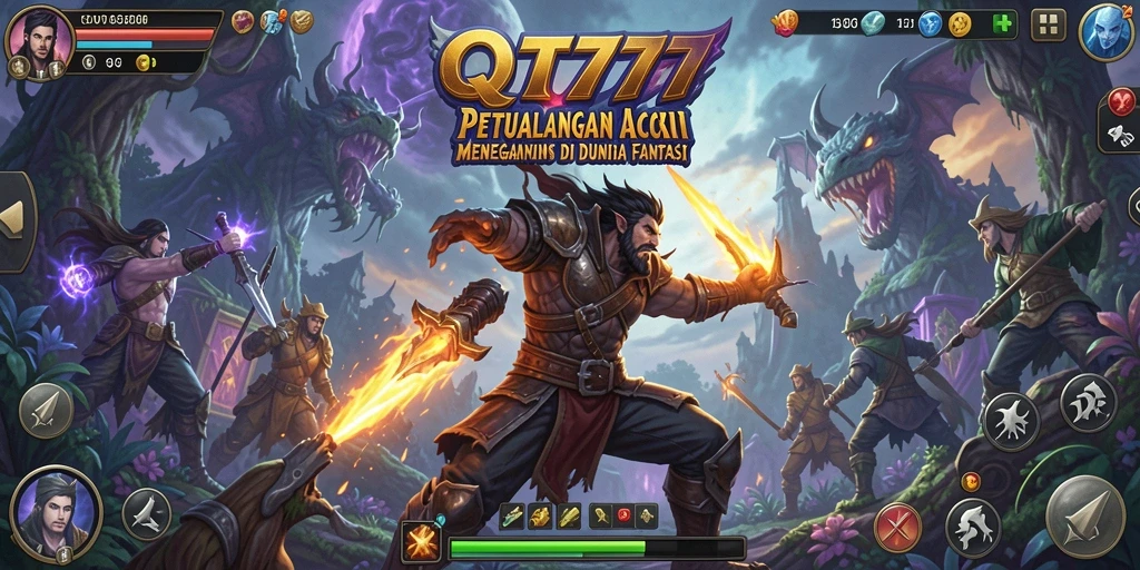 Tampilan gameplay QT777 dengan aksi petualangan yang mendebarkan.