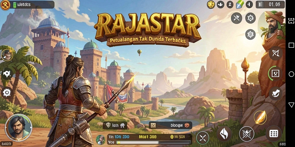 Tampilan gameplay seru RAJASTAR di dunia terbuka yang luas.