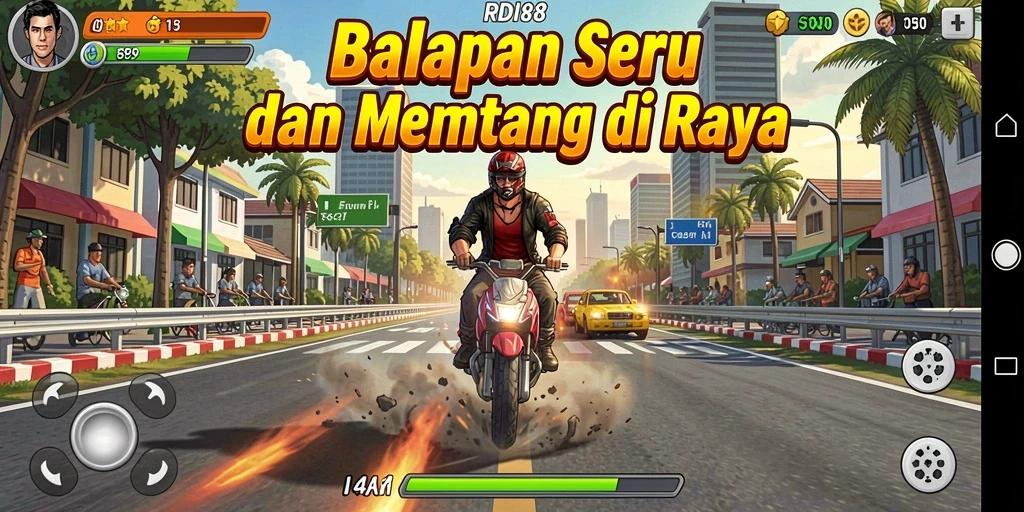 Gameplay balap yang seru dan menegangkan di RDI88.
