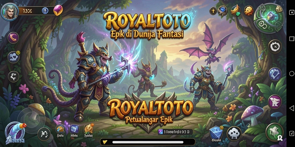 Tampilan gameplay utama ROYALTOTO yang seru dan menantang.