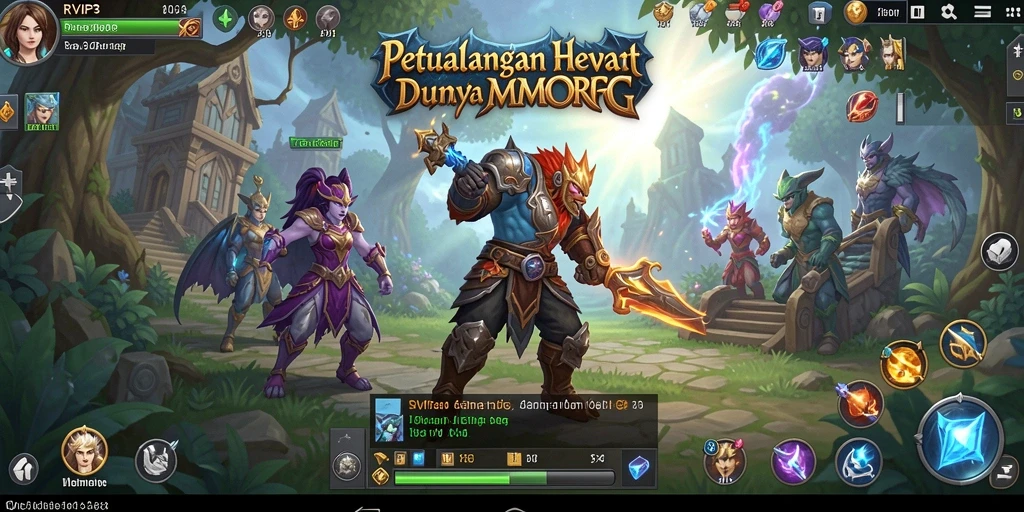Tampilan gameplay seru dalam petualangan MMORPG RVIP3.