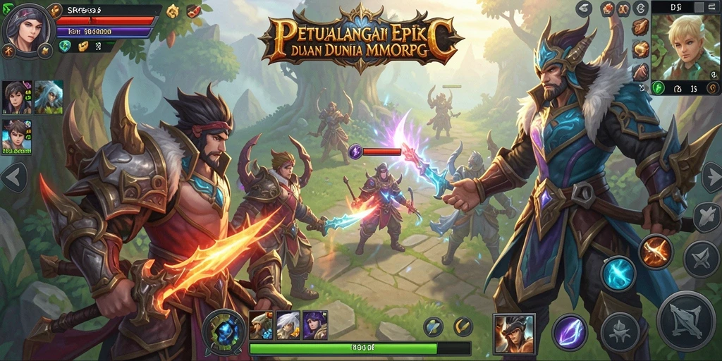 Screenshot gameplay SR996 menampilkan aksi petualangan MMORPG yang seru.