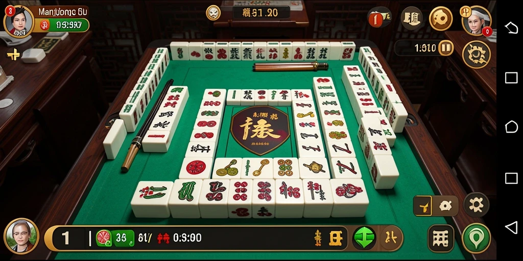 Screenshot T6 menampilkan gameplay Mahjong yang seru dan interaktif.