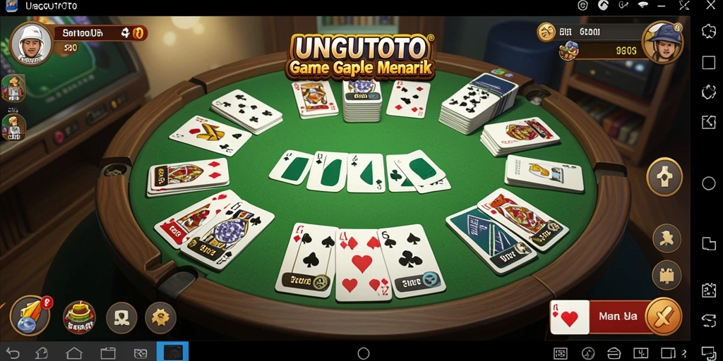 Screenshot gameplay UNGUTOTO menampilkan serunya permainan Gaple.
